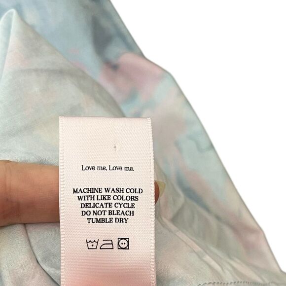 Selkie NWT Sunroom Dress Monet Print Cotton Women’s Size 8 Puff Sleeve - Picture 10 of 15